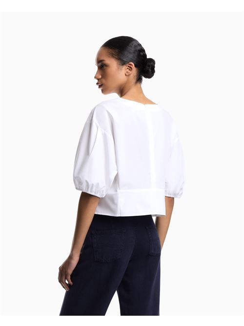 Poplin blouse with puffed sleeves Emporio Armani | EW003114 AF10010.U0002